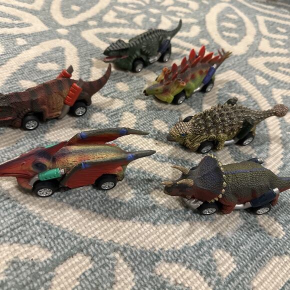 Dinosaur Vehicles Mini Toys Car Dinosaur Model Action Figures Pull Back And Go - Picture 3 of 11